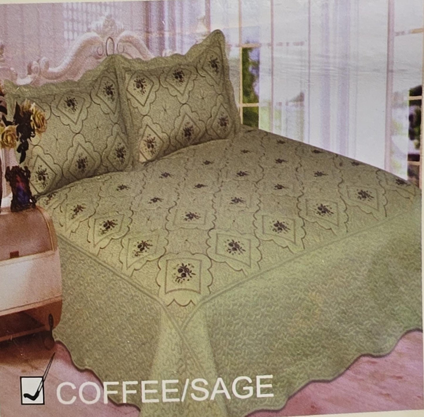 Bed Spread Sage Cal King