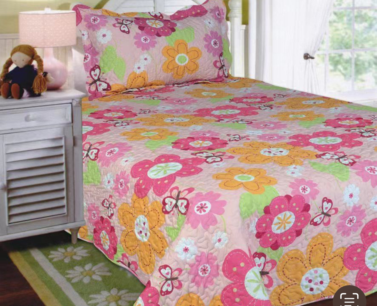 Bed Spread Flowers Twin