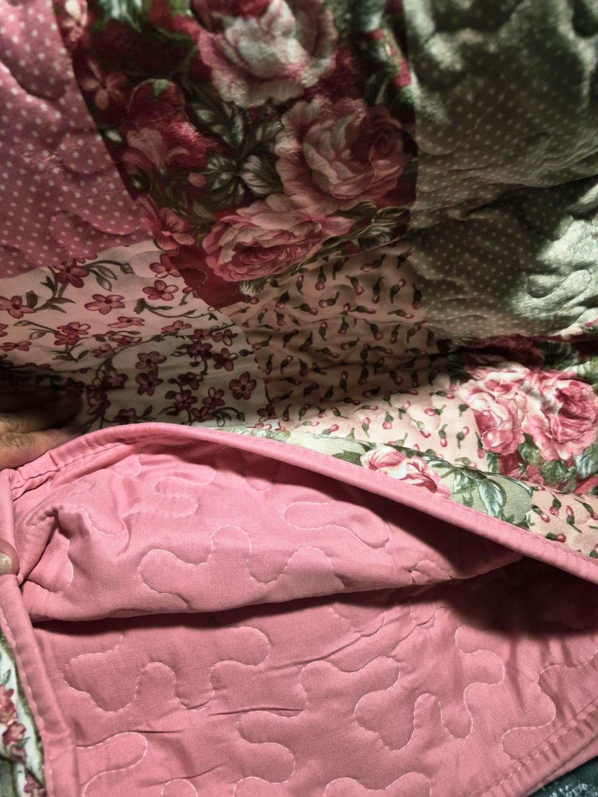 Quilt pink square Queen/ King