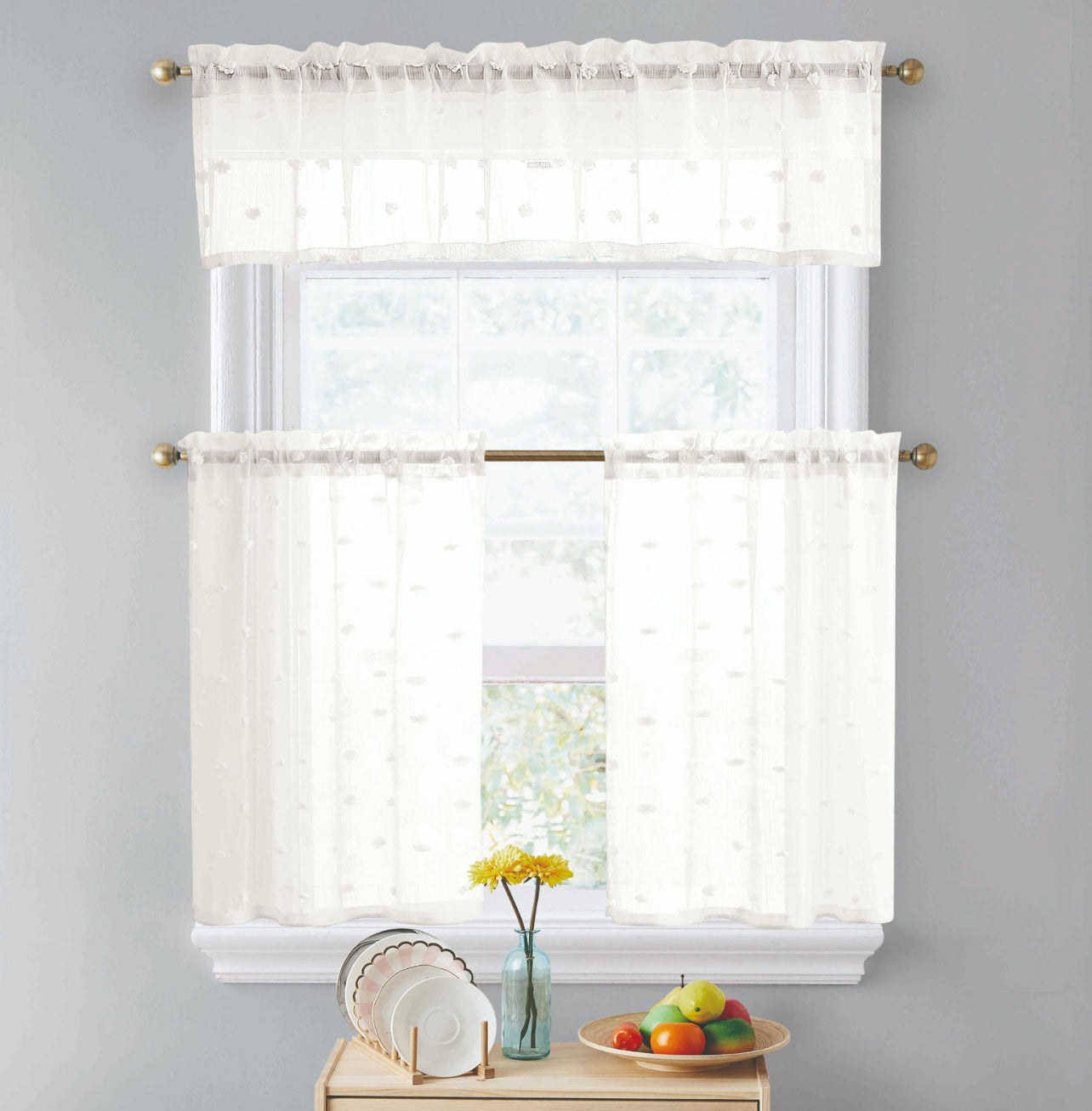 Kitchen Curtain Ivory