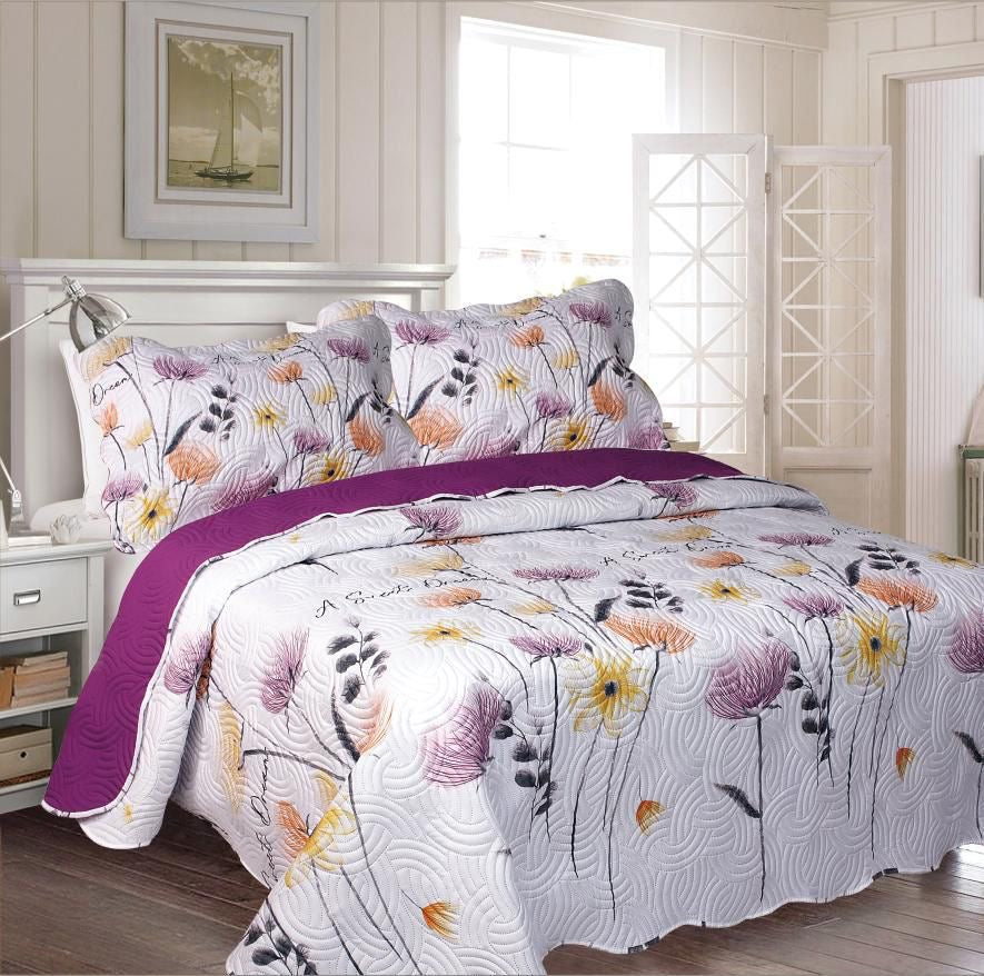 Quilt Purple Garden Queen/ King