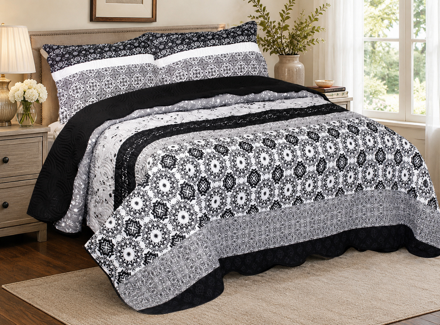 Black Dots Quilt Queen/ King