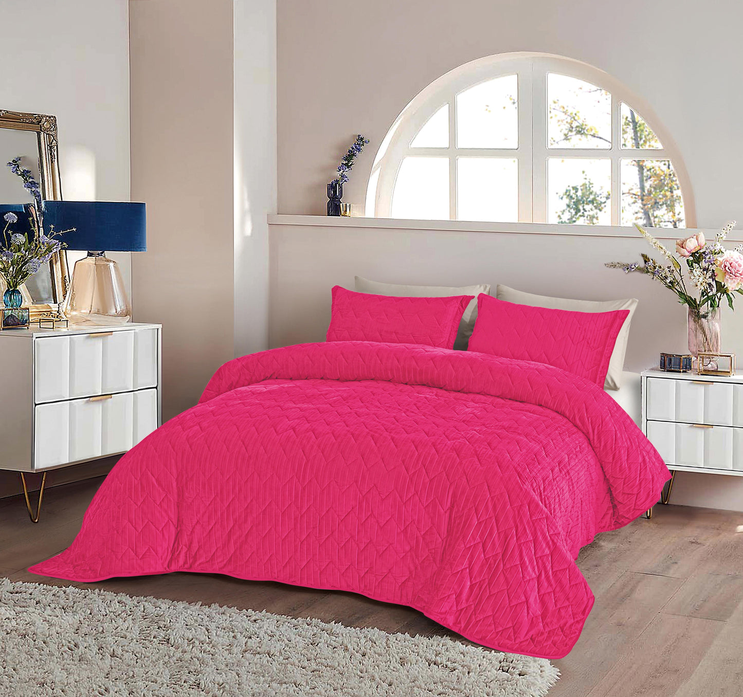 Bed Spread H Pink Queen