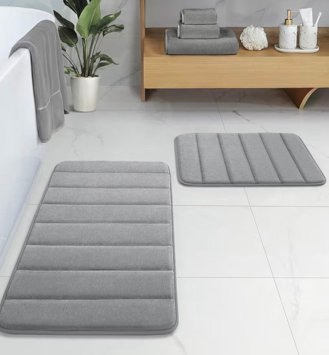 Bathroom Rugs Silver