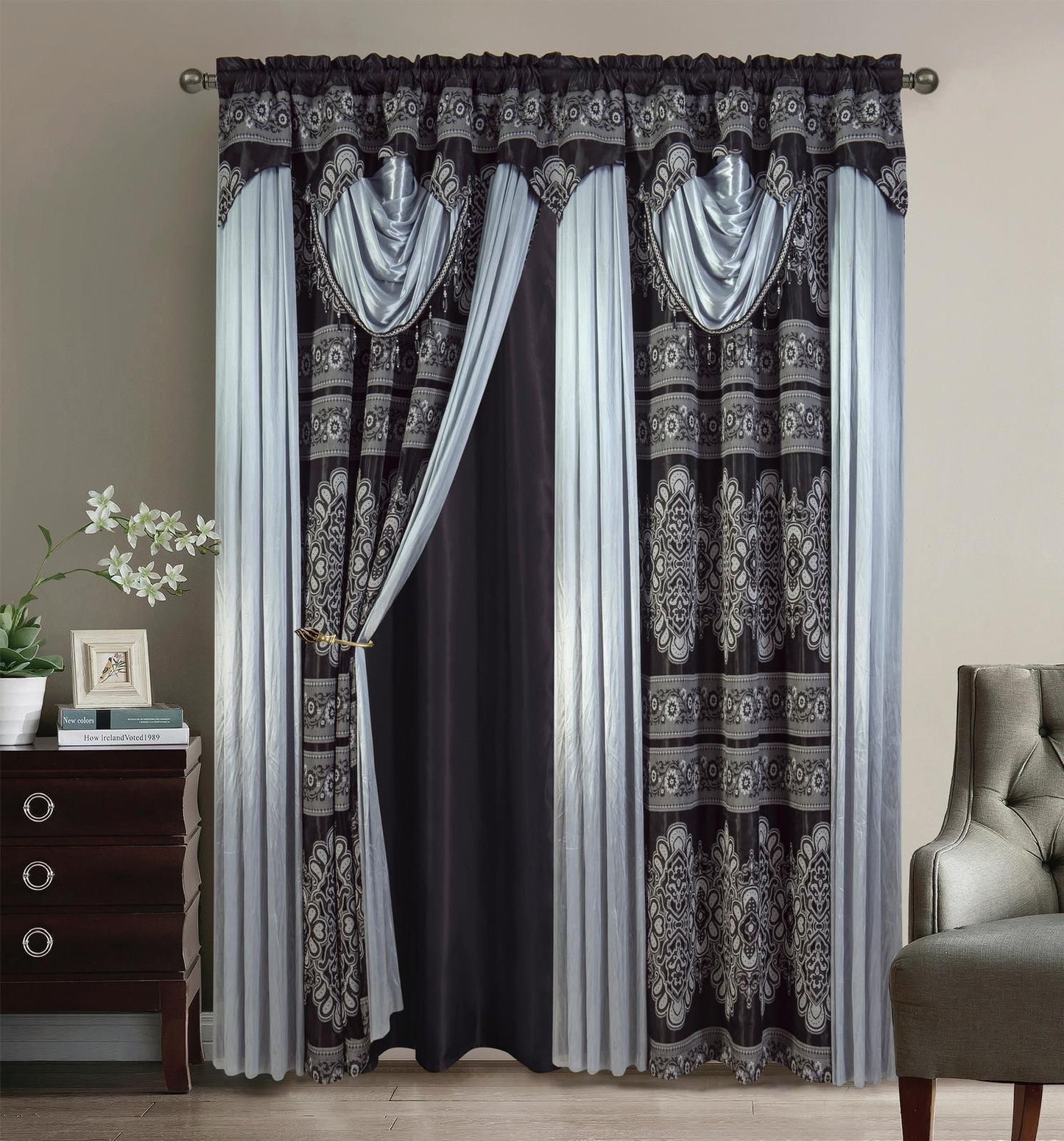 CURTAIN MAYA BLACK