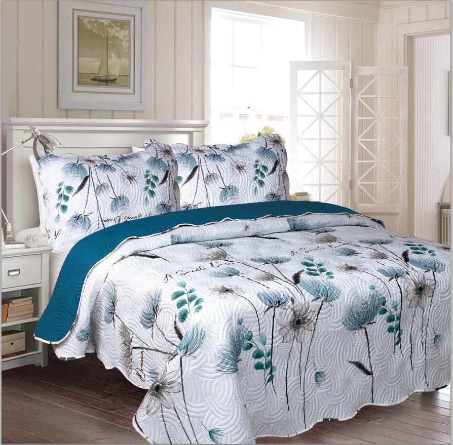 Quilt Garden Turquoise Queen- King