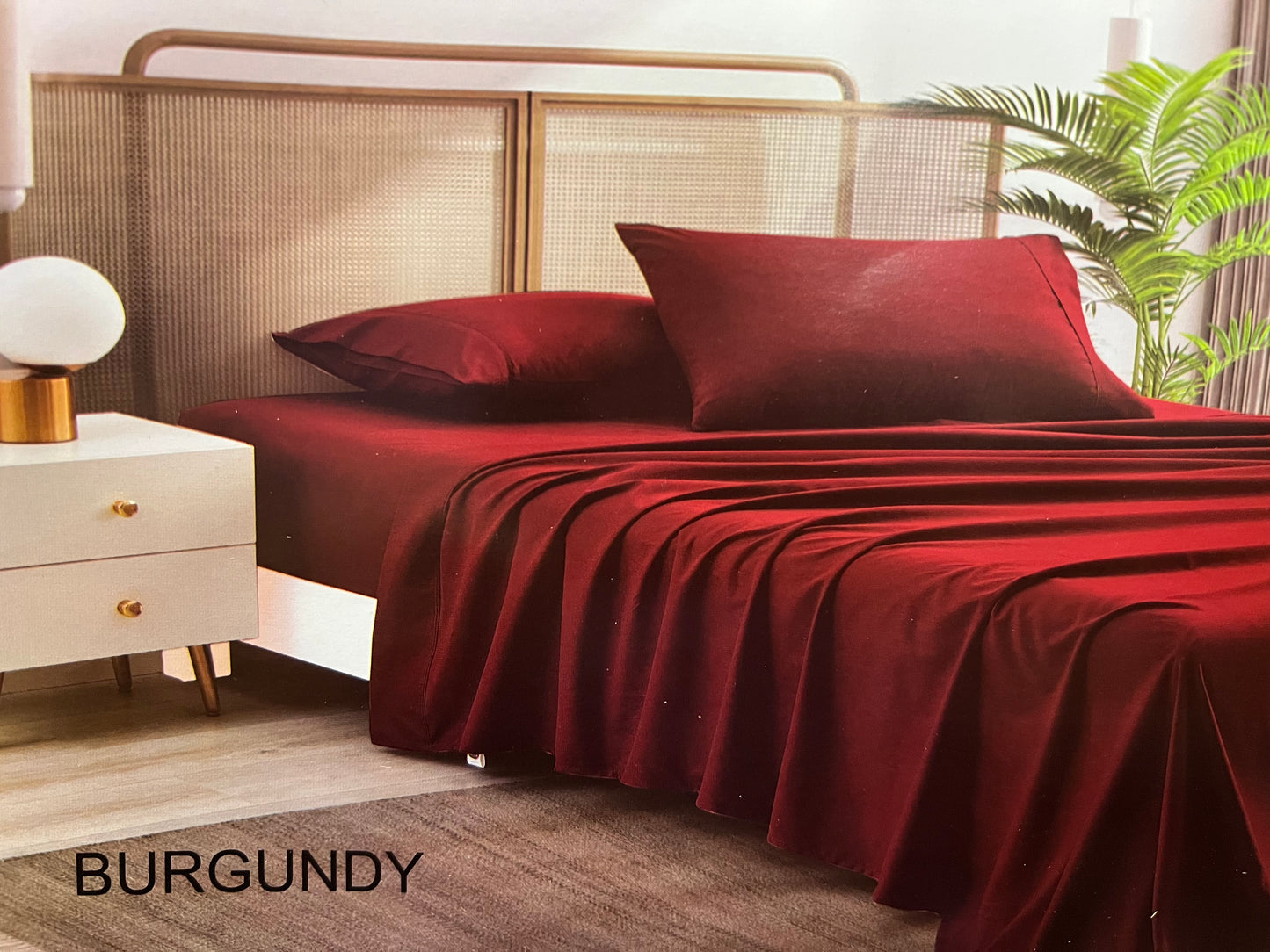 BURGUNDY ORGANIC SHEET SET