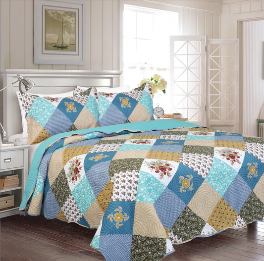 Bed Spread Aqua Queen/ King