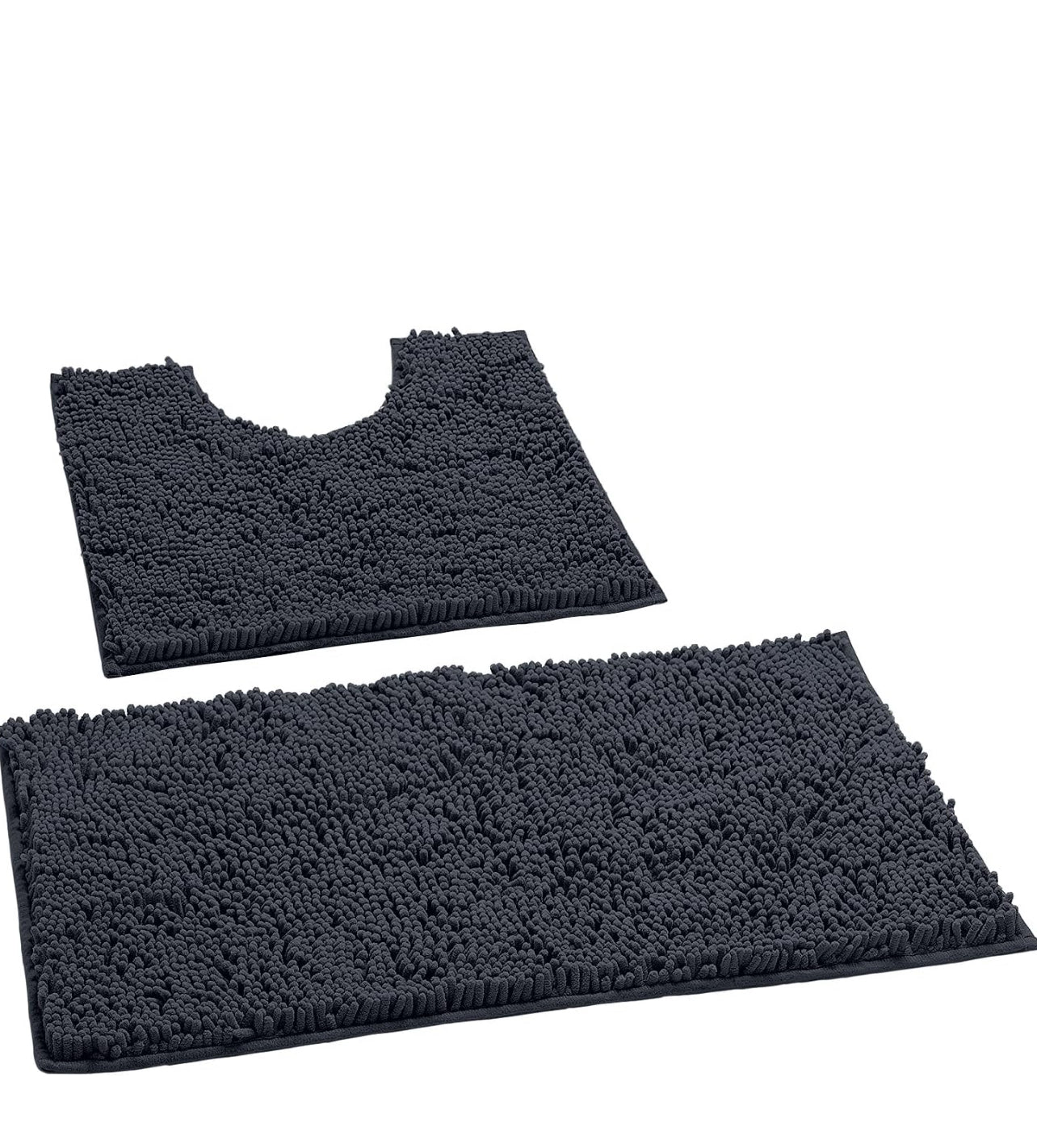 Chenille Bathroom Rugs Charcoal