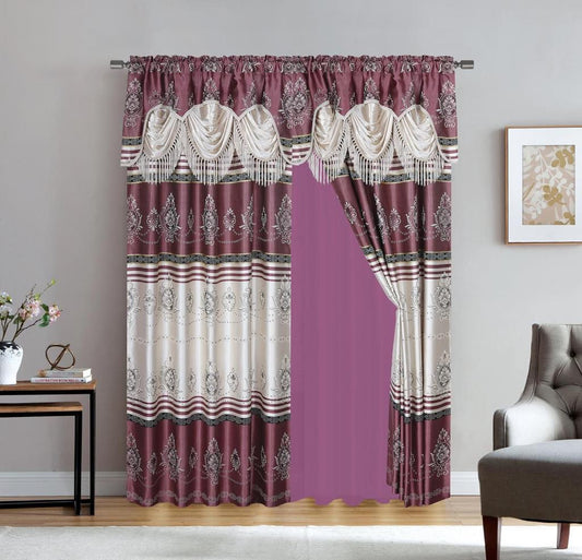 TOBY CURTAIN ROSE