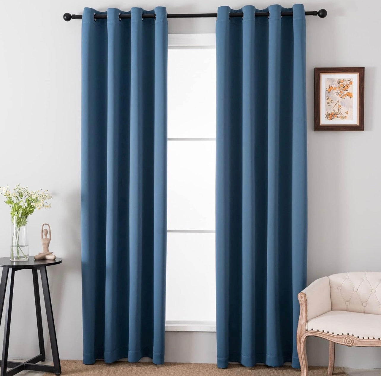 Stone Blue Black Out Curtain