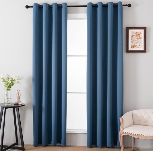 Stone Blue Black Out Curtain