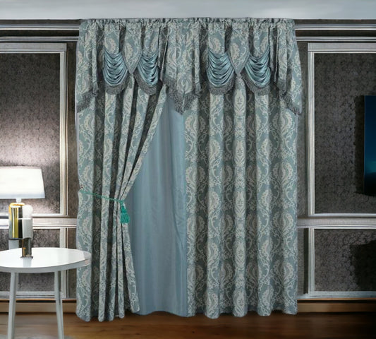 Turquoise curtain