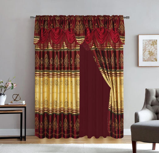 TOBY CURTAIN BURGANDY