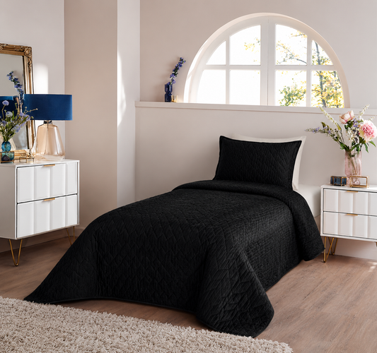 Quilt velvet Black