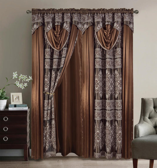 MAYA CURTAIN BROWN