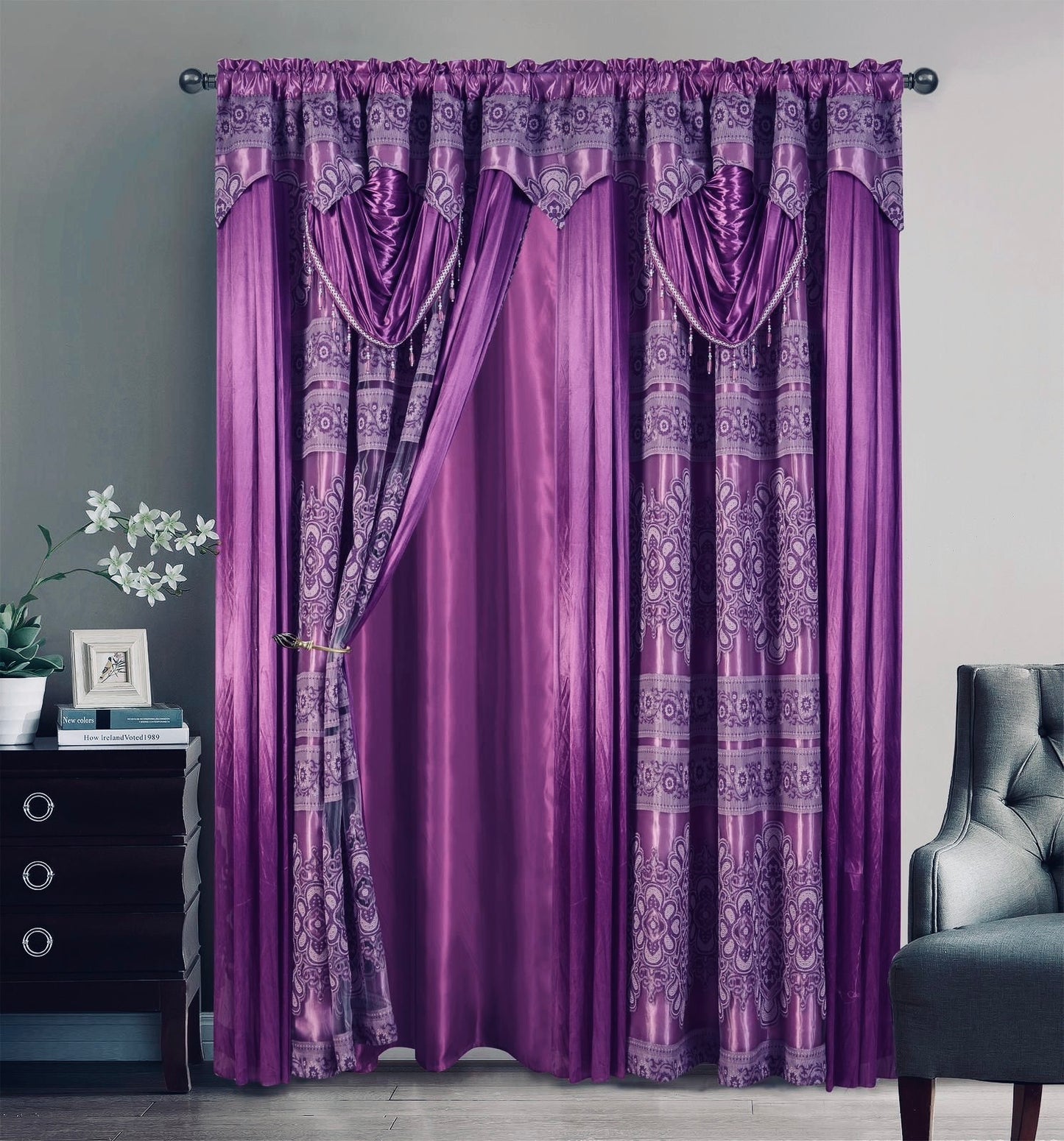 MAYA CURTAIN PURPLE