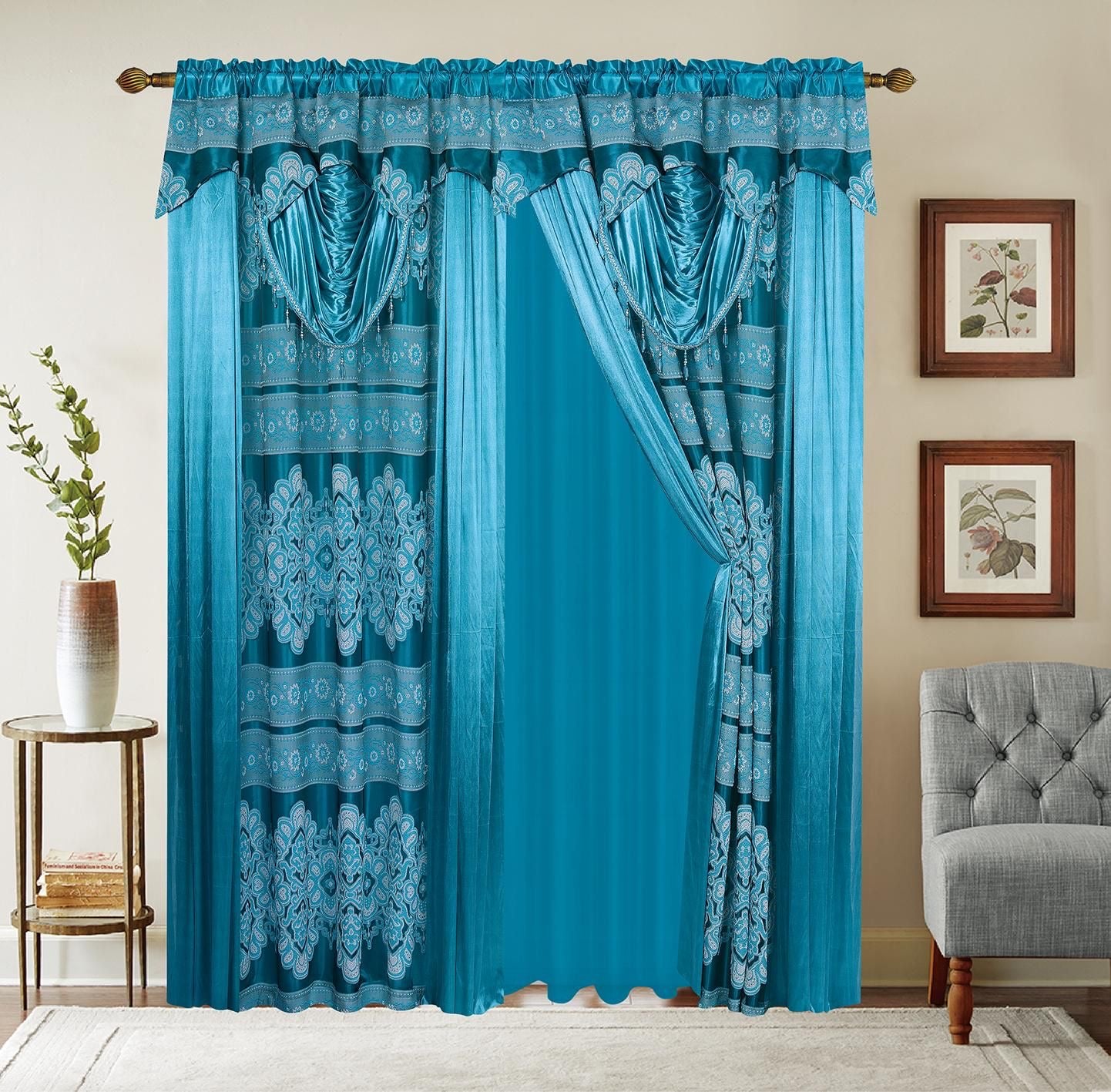 MAYA CURTAIN TURQUOISE