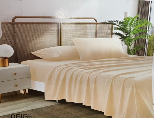 BEIGE ORGANIC SHEET SET