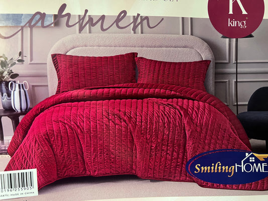 Bed Spread Burgundy Queen