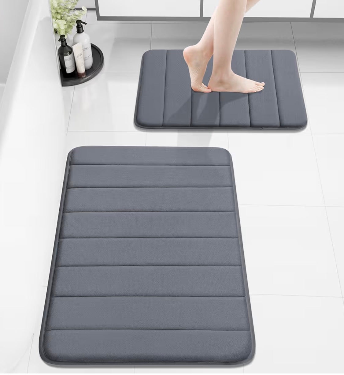 Bathroom Rugs charcoal