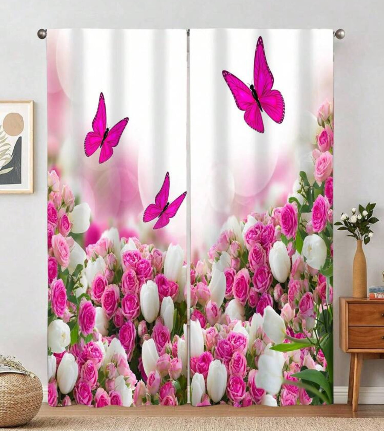 Butterfly 3D Curtain 24” x 59”