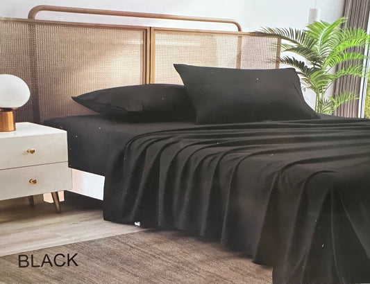 BLACK ORGANIC SHEET SET