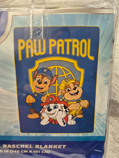 TWIN RASCHEL BLANKET PAW PATROL