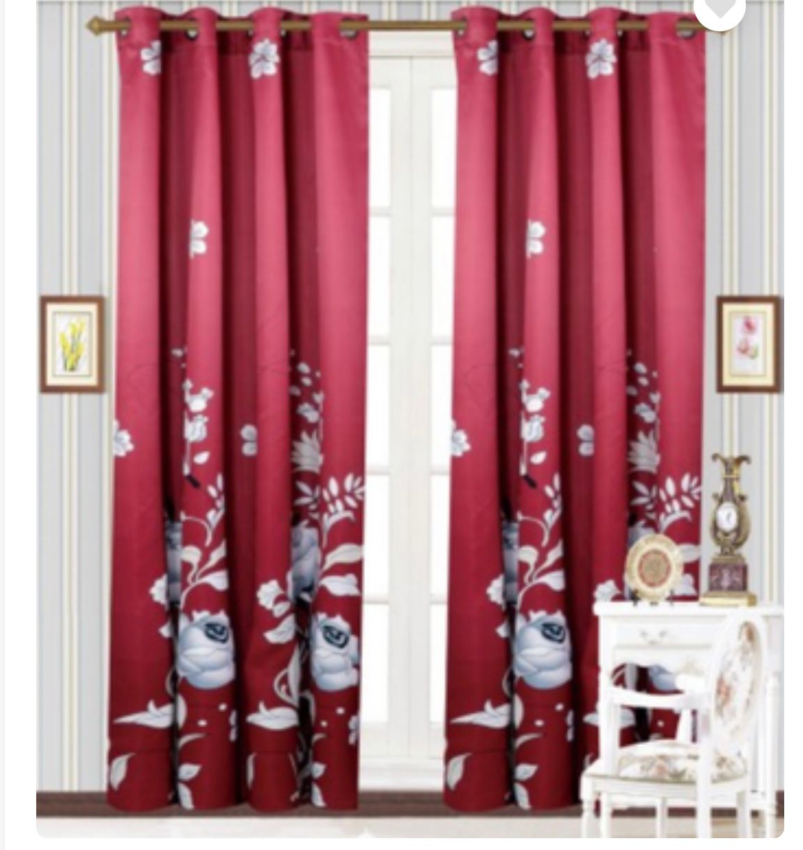 Axel Curtain Burgundy