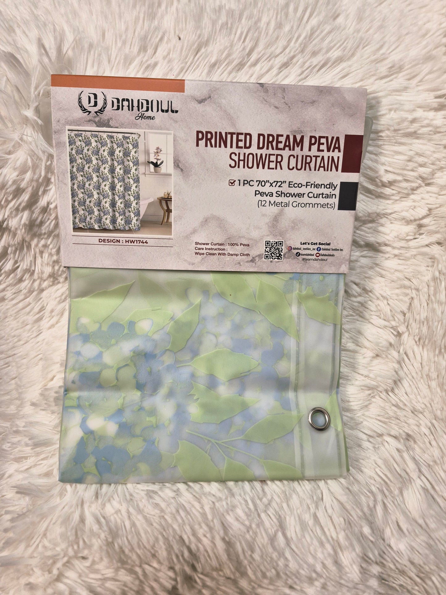 Printed Peva Shower Curtain
