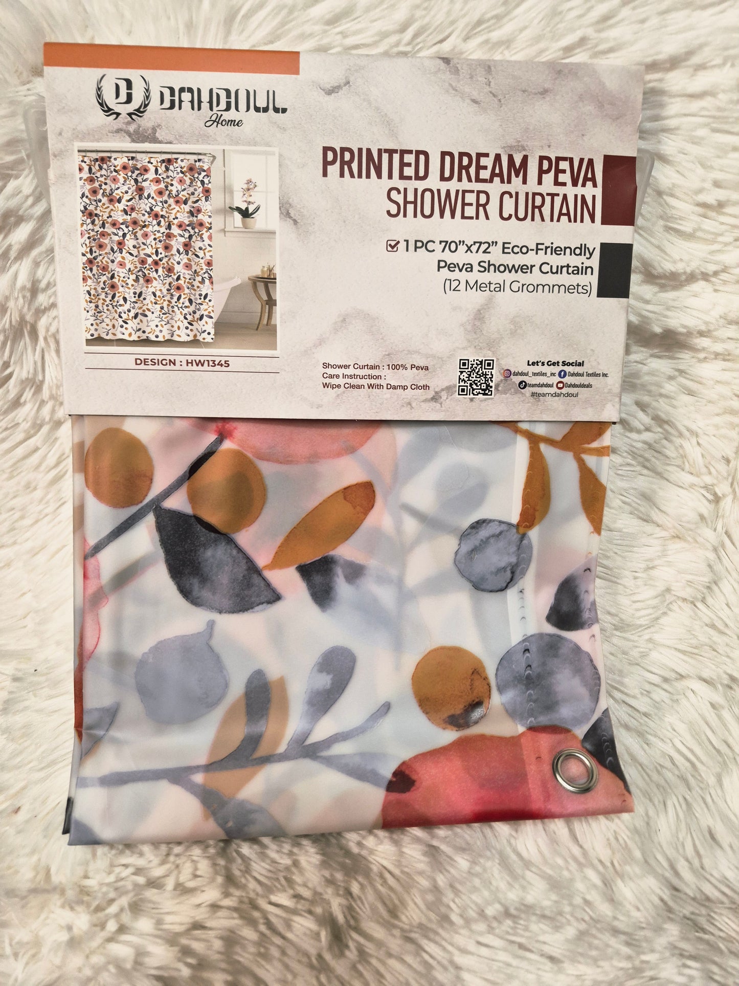 Printed Peva Shower Curtain