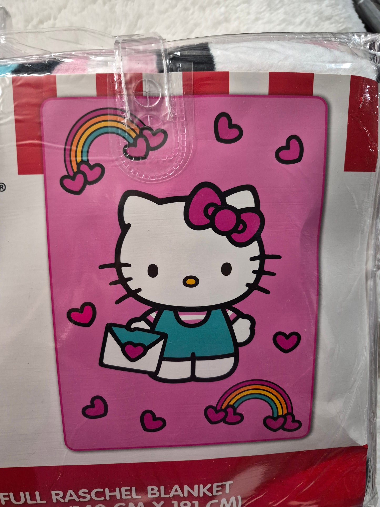 TWIN RASCHEL BLANKET HELLO KITTY
